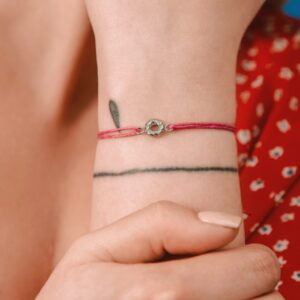 Donut bracelet on a string