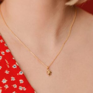 Pieróg zawieszka mały złoto