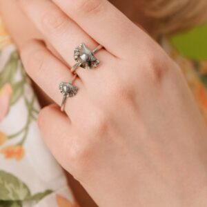 Pieróg pierścionek mały srebro