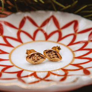 Oscypki kolczyki złoto