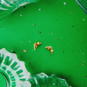 Rogaliki małe kolczyki srebro pozłacane