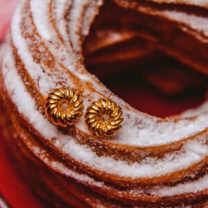 Pączek hiszpański / wiedeński kolczyki