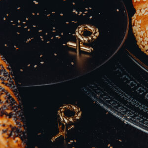 Bagel <br> cufflinks </br>