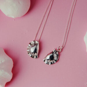 Pieróg naszyjnik z łańcuszkiem <br>srebro</br>