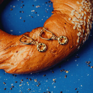 Obwarzanki kolczyki wiszące małe