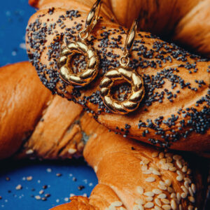 Obwarzanki kolczyki wiszące duże