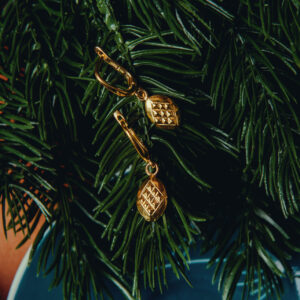 Oscypki kolczyki wiszące średnie