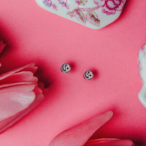 Uszka małe kolczyki srebro