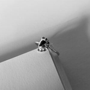 Pieróg pierścionek mały srebro