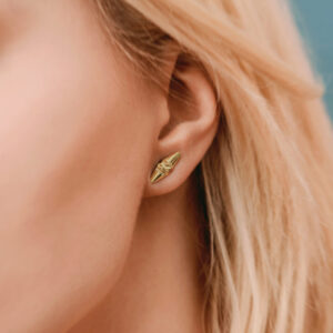 Oscypek earrings </br> gold plated silver