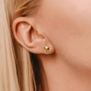 Pierogi kolczyki II </br> srebro pozłacane